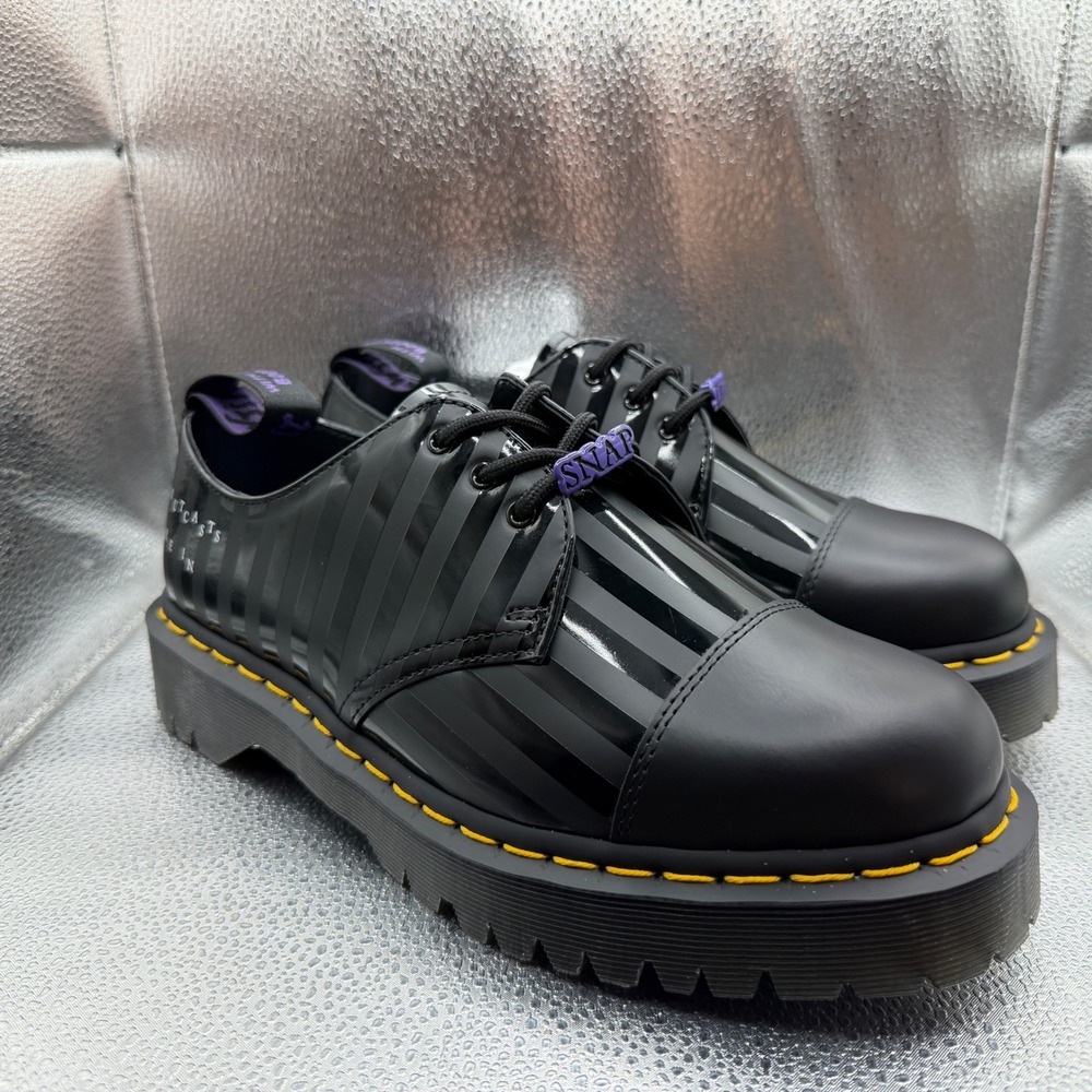 Size 10 Dr. Martens 1461 Bex Wednesday Shoes Womens Black Like New Platform